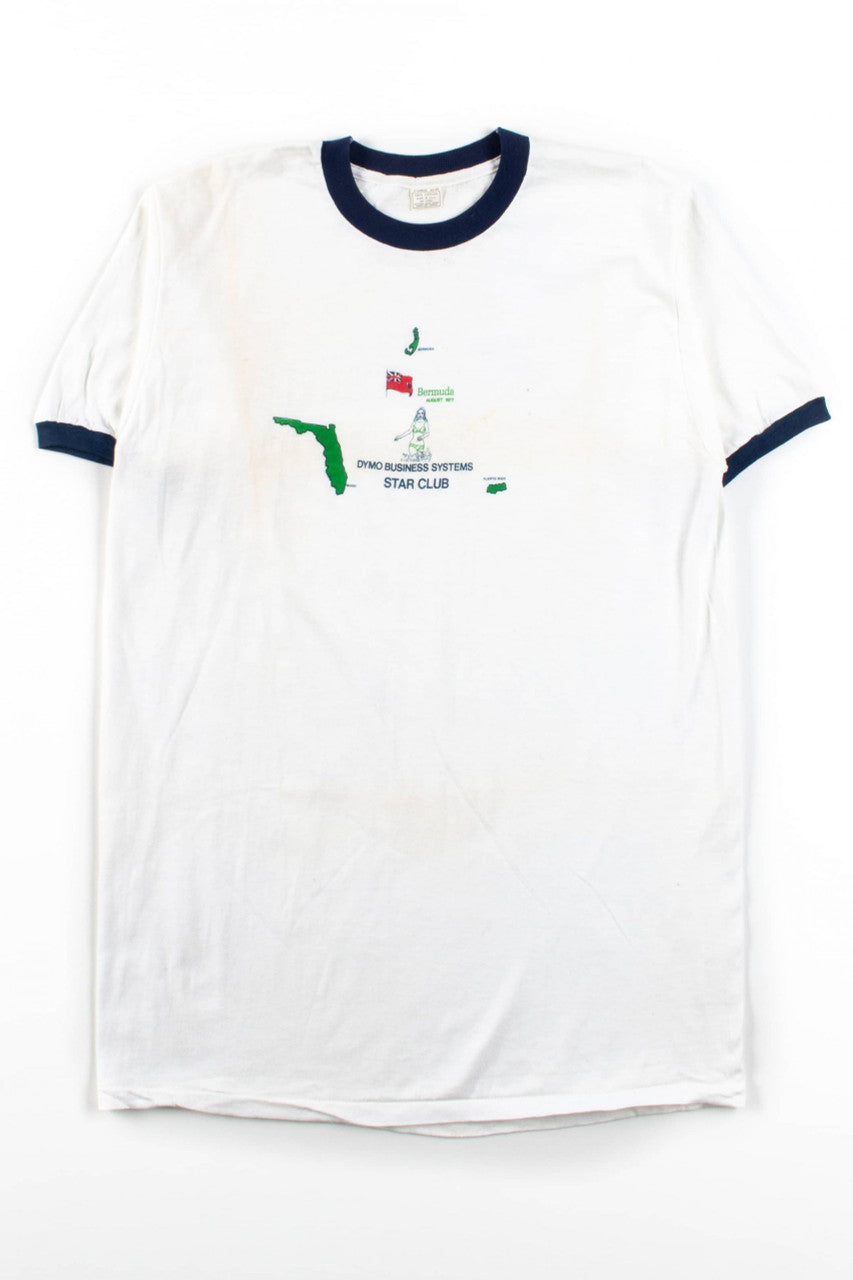 Vintage Dymo Business Systems Star Club T-Shirt (1977)