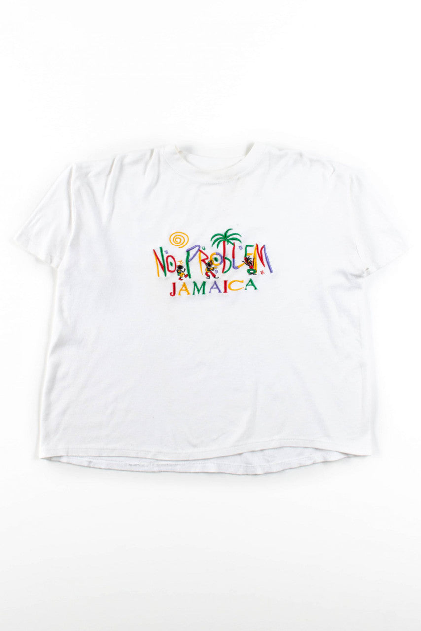 Vintage Embroidered No Problem Jamaica T-Shirt