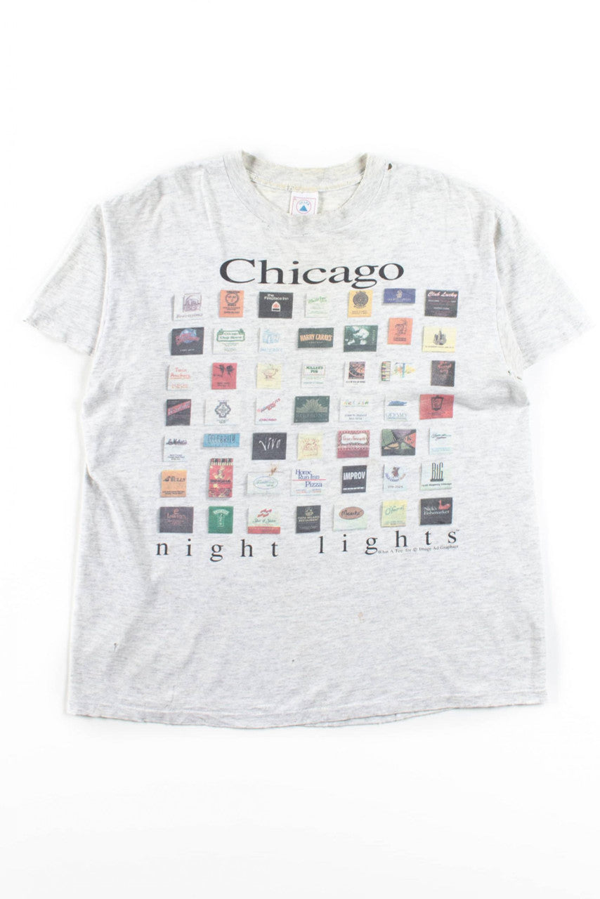 Vintage Chicago Night Lights T-Shirt