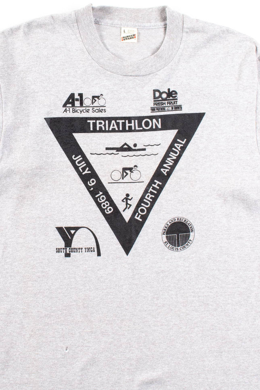 Vintage St. Louis County Triathlon T-Shirt (1989)