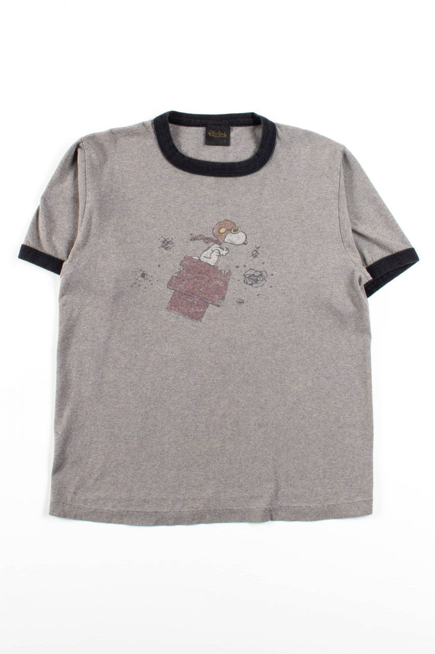 Vintage Snoopy Flying Ace Ringer T-Shirt (1980s)