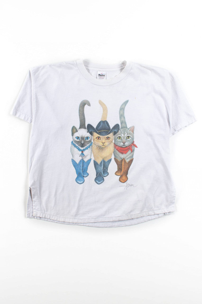 Vintage Cowboy Cats T-Shirt (1996)