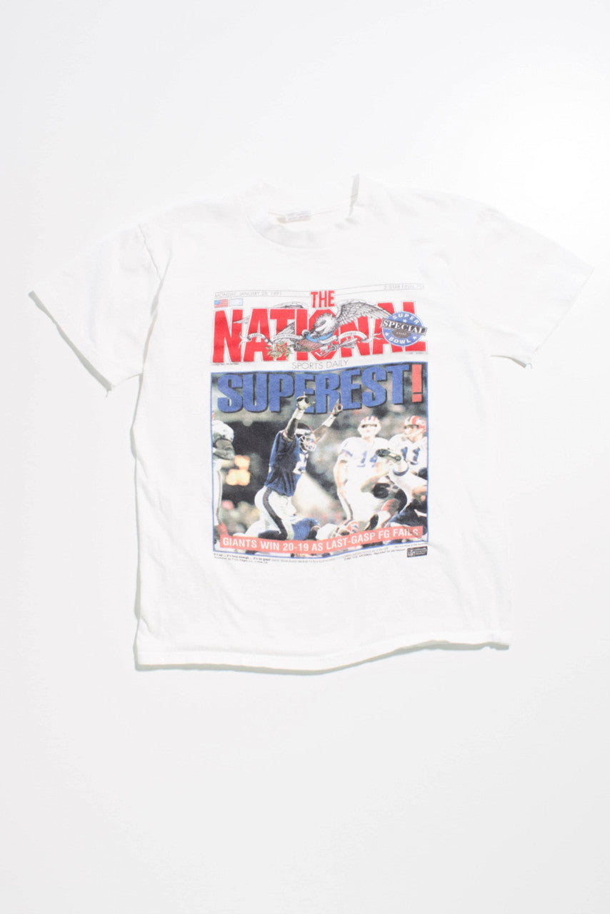 Vintage Newspaper Cover 'Giants Win' T-Shirt (1991)