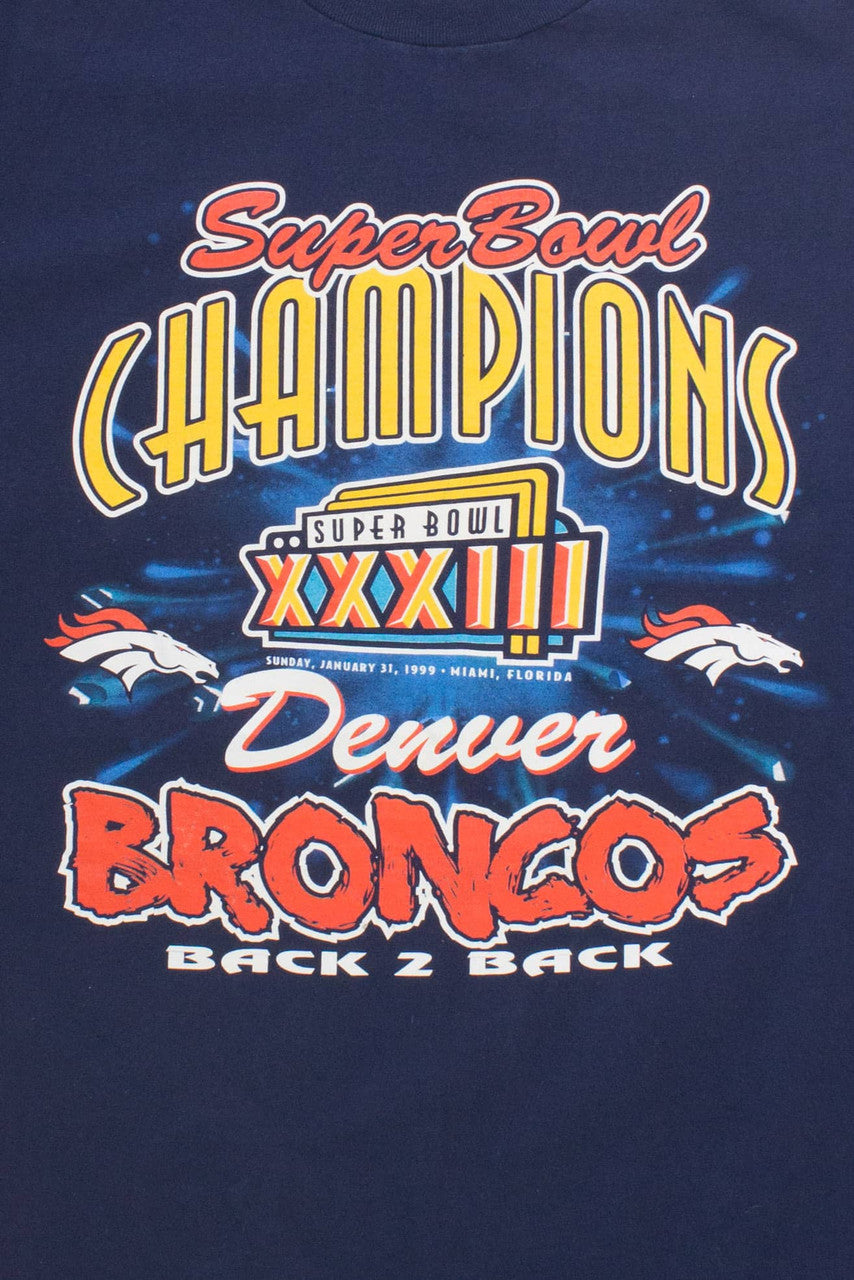 '99 Broncos Back 2 Back Super Bowl T-Shirt