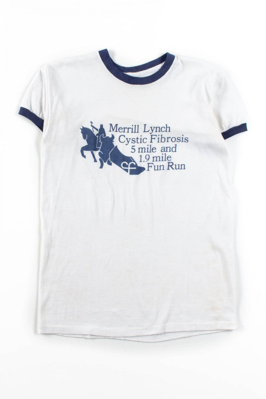 Vintage Cystic Fibrosis Fun Run Ringer T-Shirt