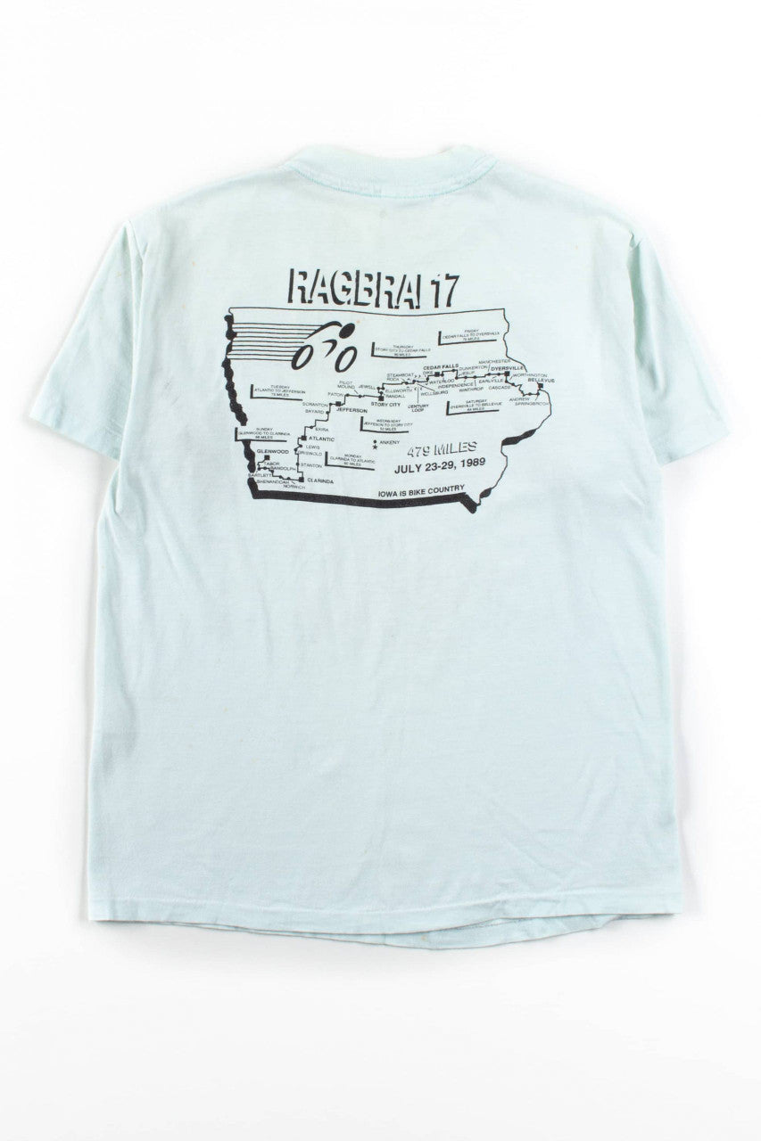 Vintage RAGBRAI 17 T-Shirt (1989)