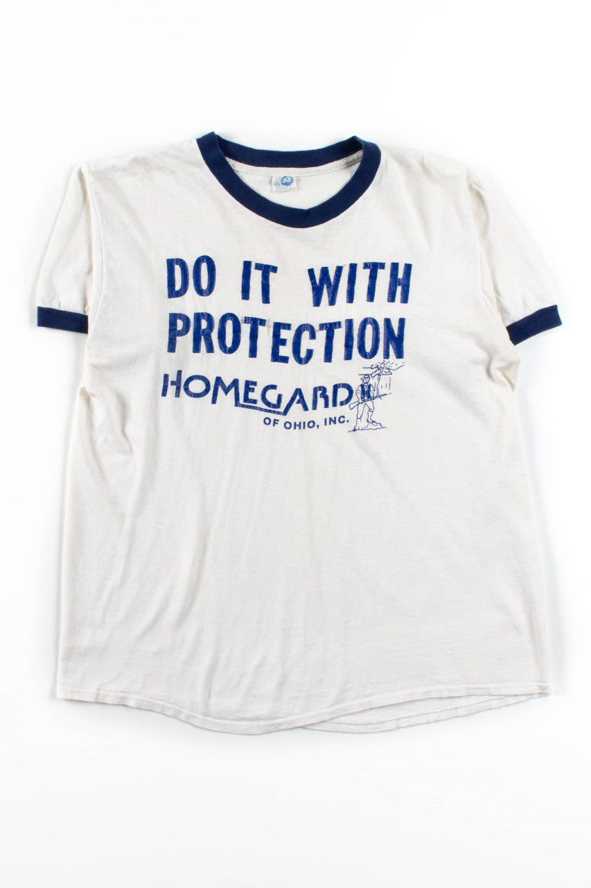 Do It With Protection Vintage Ringer T-Shirt