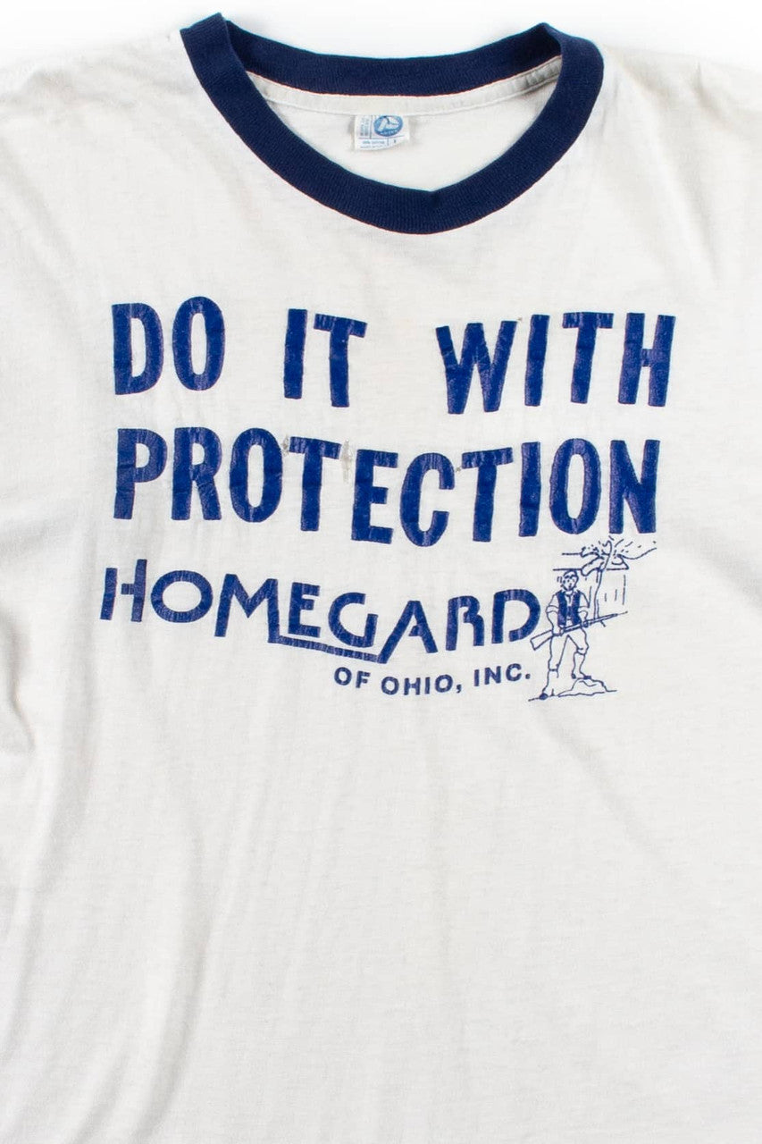 Do It With Protection Vintage Ringer T-Shirt