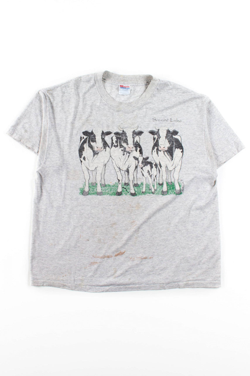 Vintage Savant Lake Cows T-Shirt