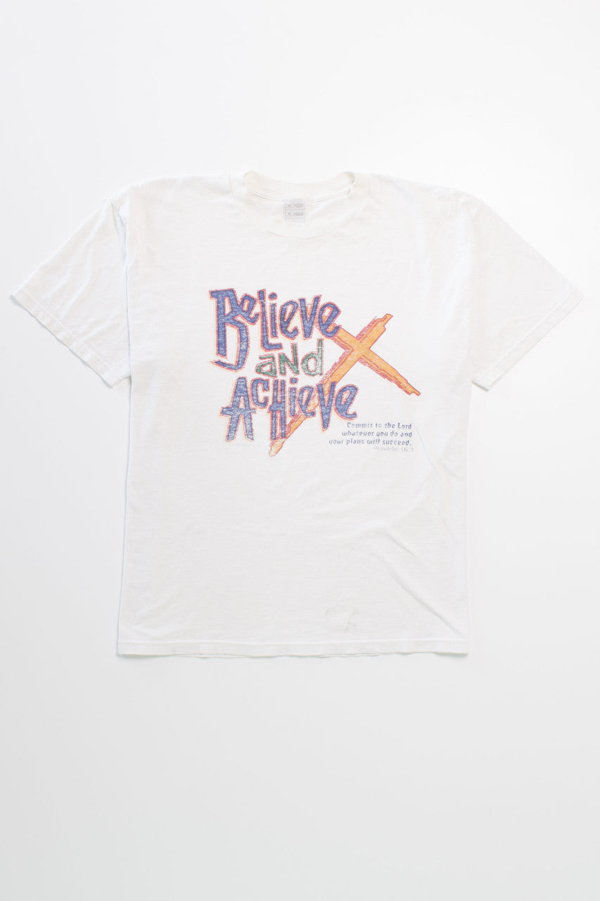 Vintage 'Believe and Achieve' T-Shirt (1990s)