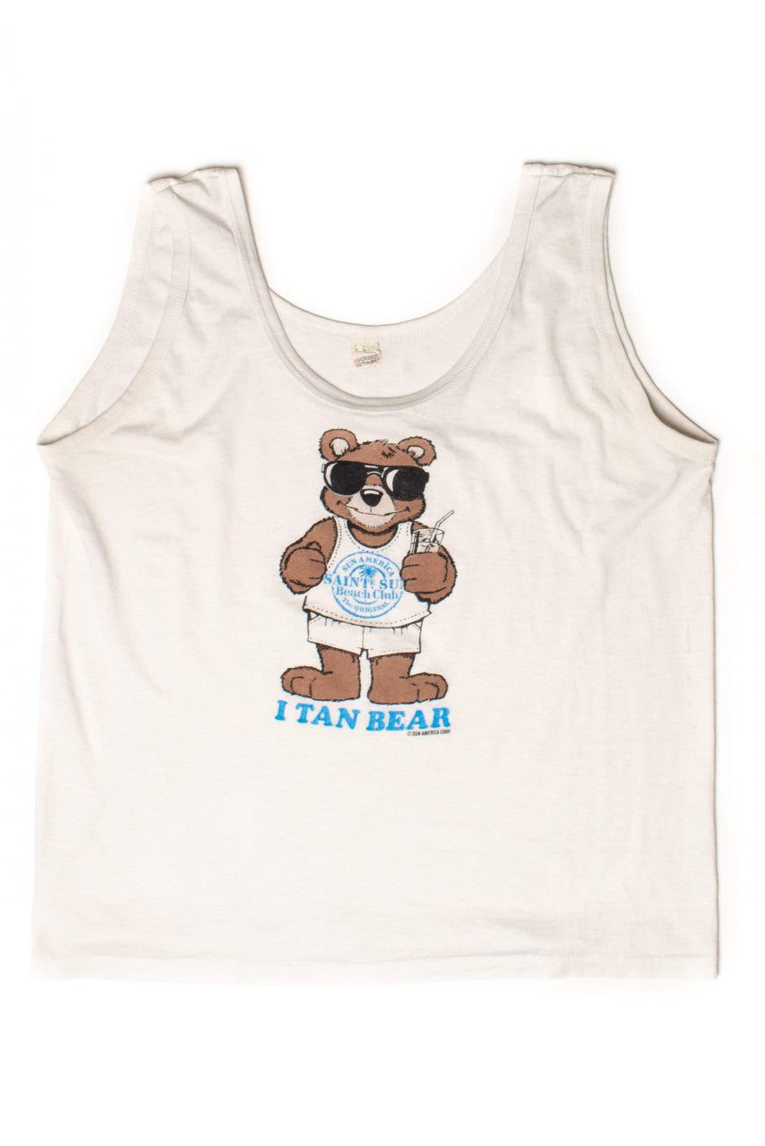 Vintage I Tan Bear Tank (1980s)