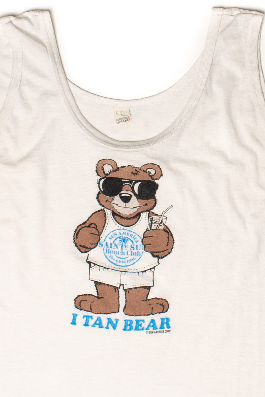 Vintage I Tan Bear Tank (1980s)