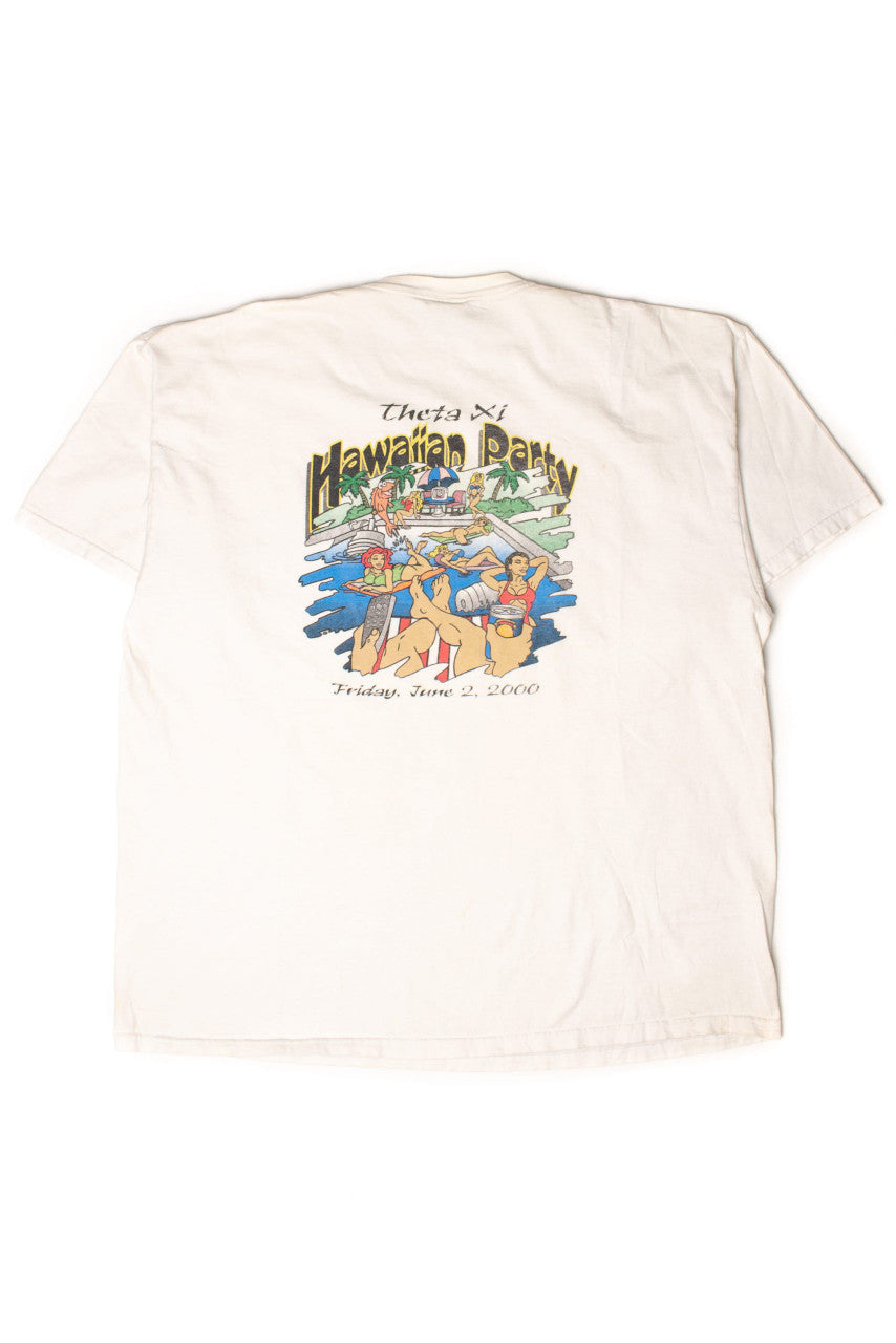 Vintage Theta Xi Hawaiian Party T-Shirt (2000)