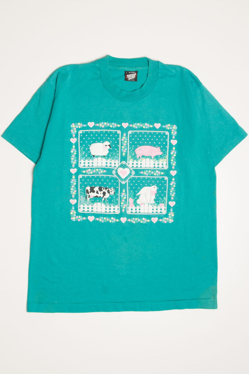 Vintage Spring Farm Animals T-Shirt (1990s)