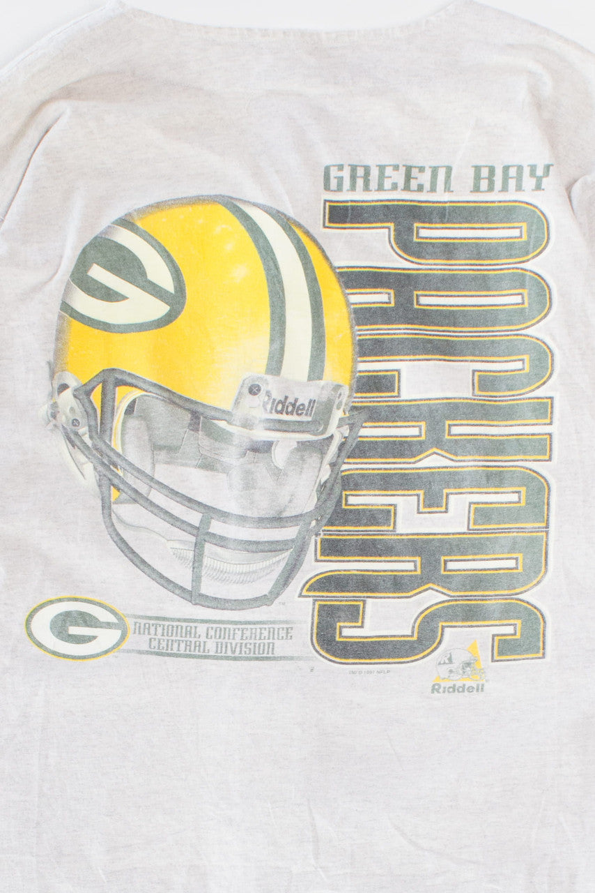 Vintage Green Bay Packers Button Up T-Shirt (1997)