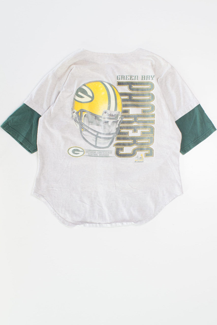 Vintage Green Bay Packers Button Up T-Shirt (1997)