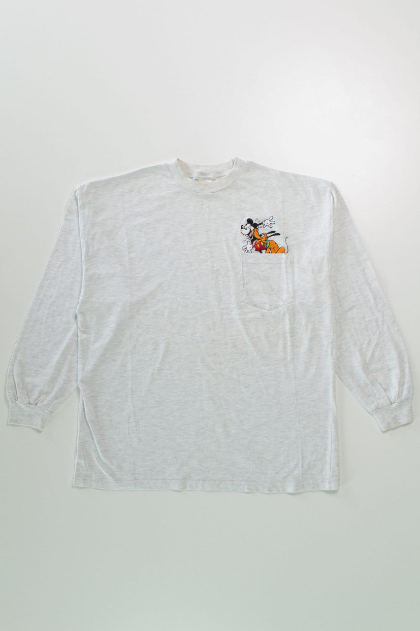Vintage Mickey Mouse and Pluto Long Sleeve T-Shirt