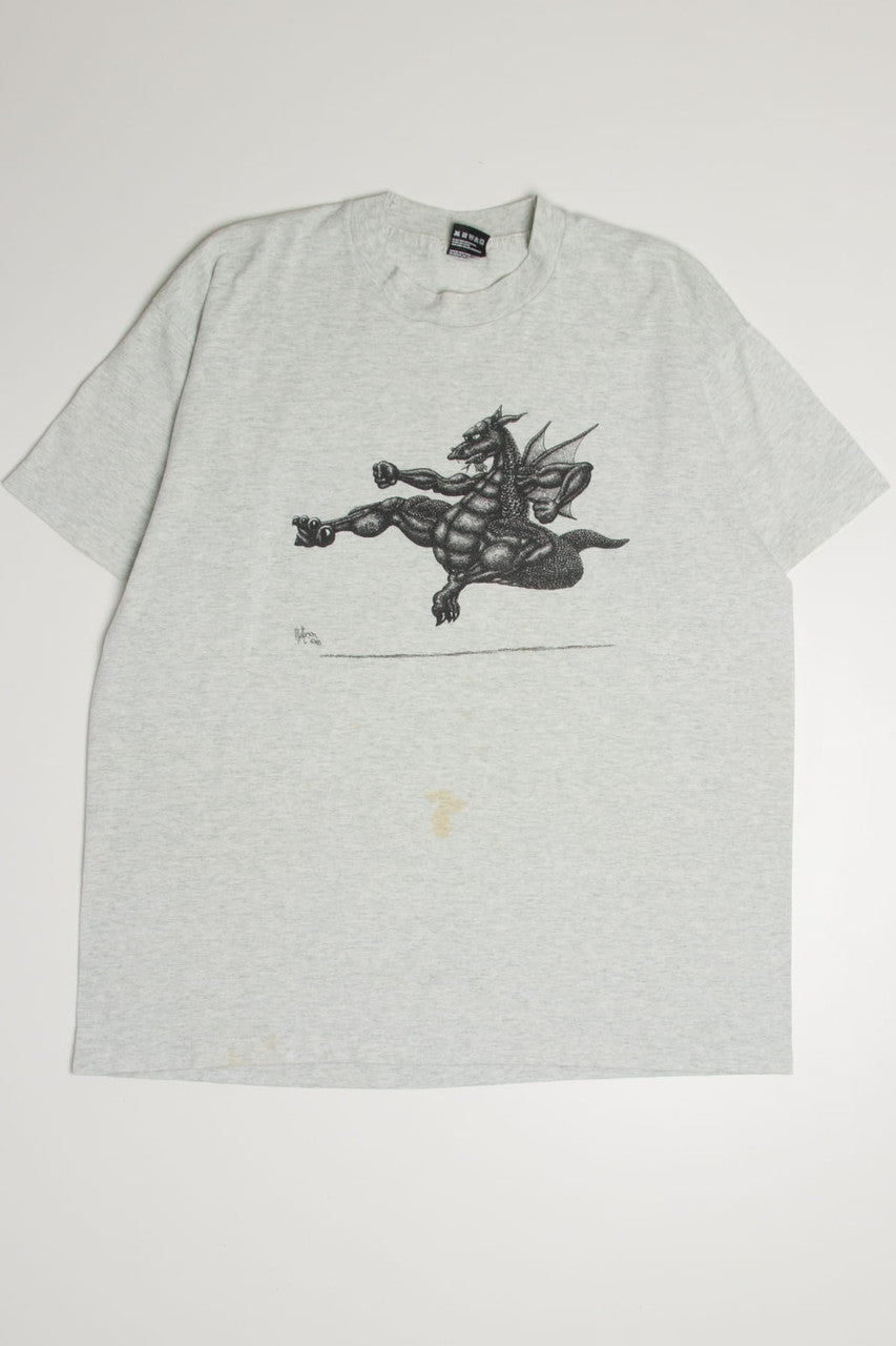 Fighting Dragon Single Stitch T-Shirt
