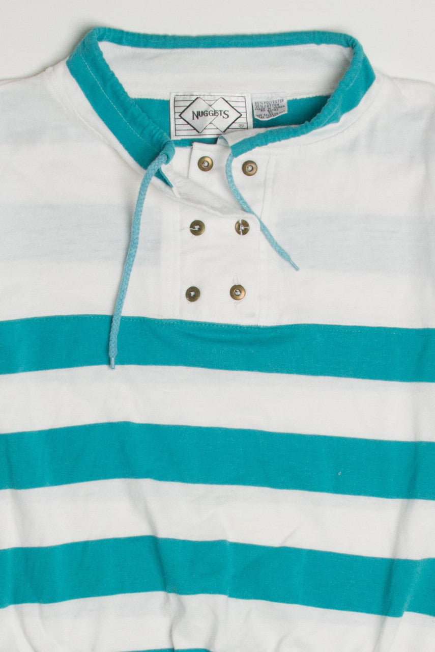 Vintage Teal Striped T-Shirt