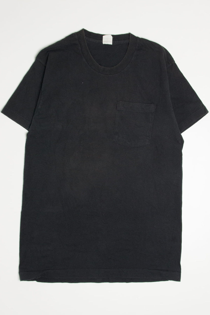 Black Single Stitch Pocket T-Shirt
