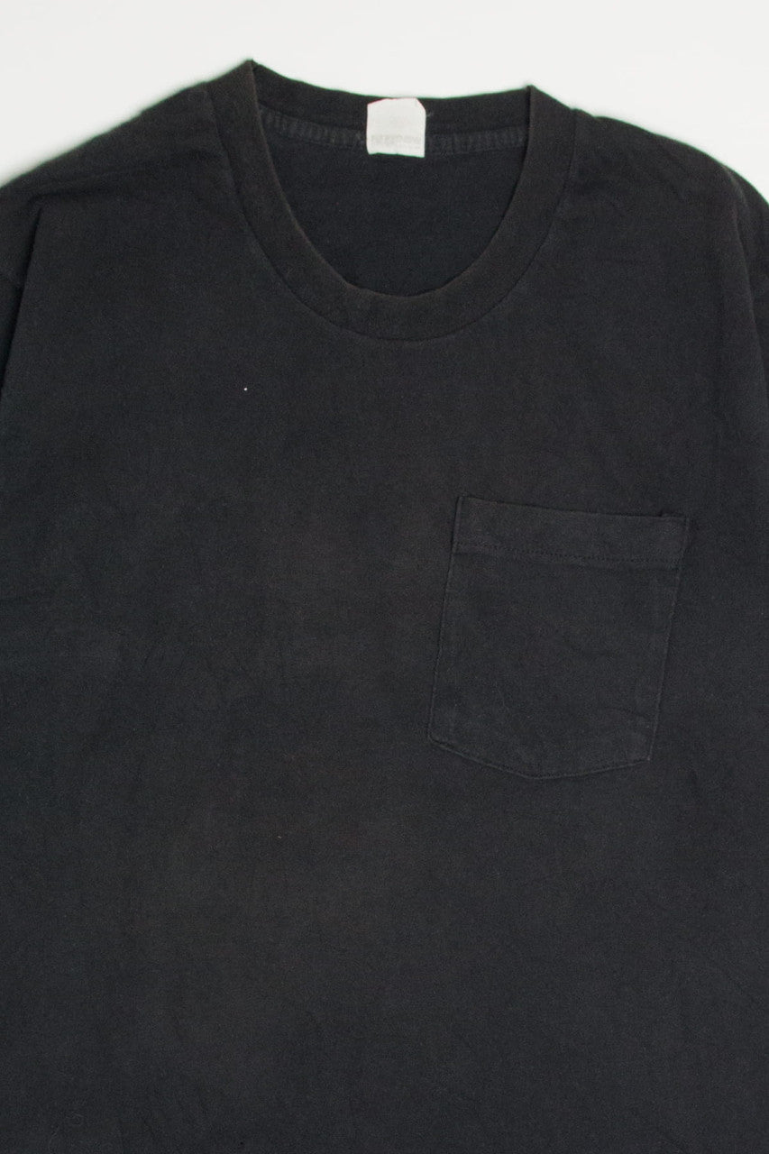 Black Single Stitch Pocket T-Shirt