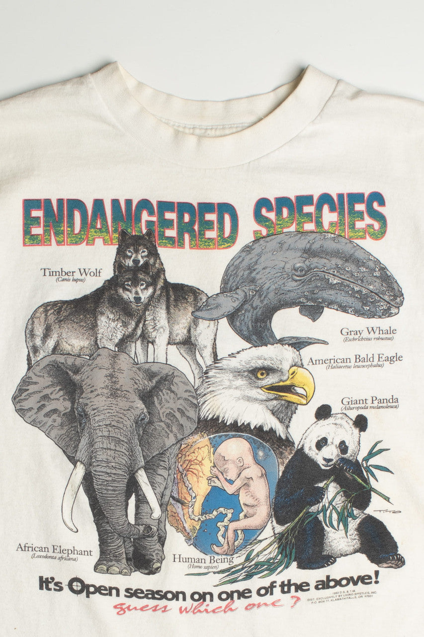Vintage Pro Life Endangered Species Shirt