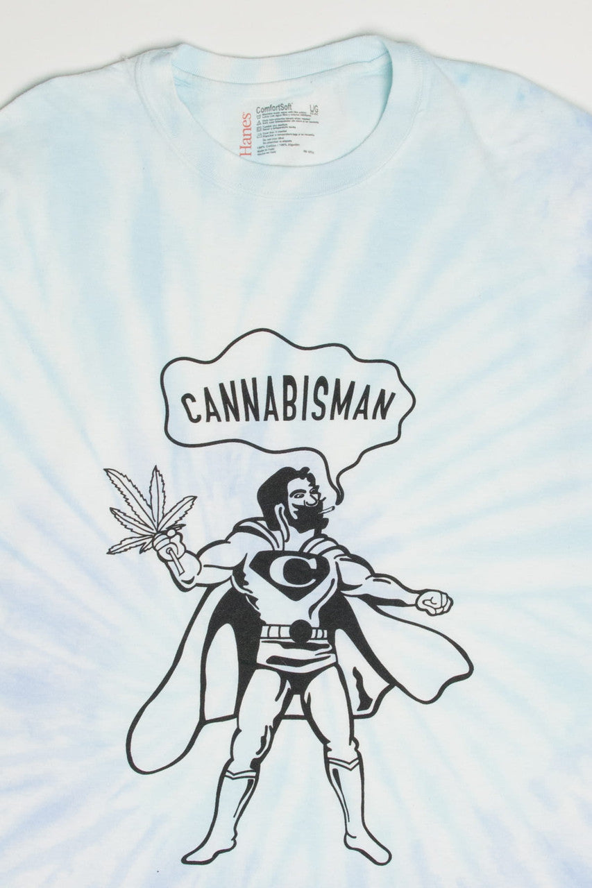 Blue Cannabisman Tie Dye T-Shirt