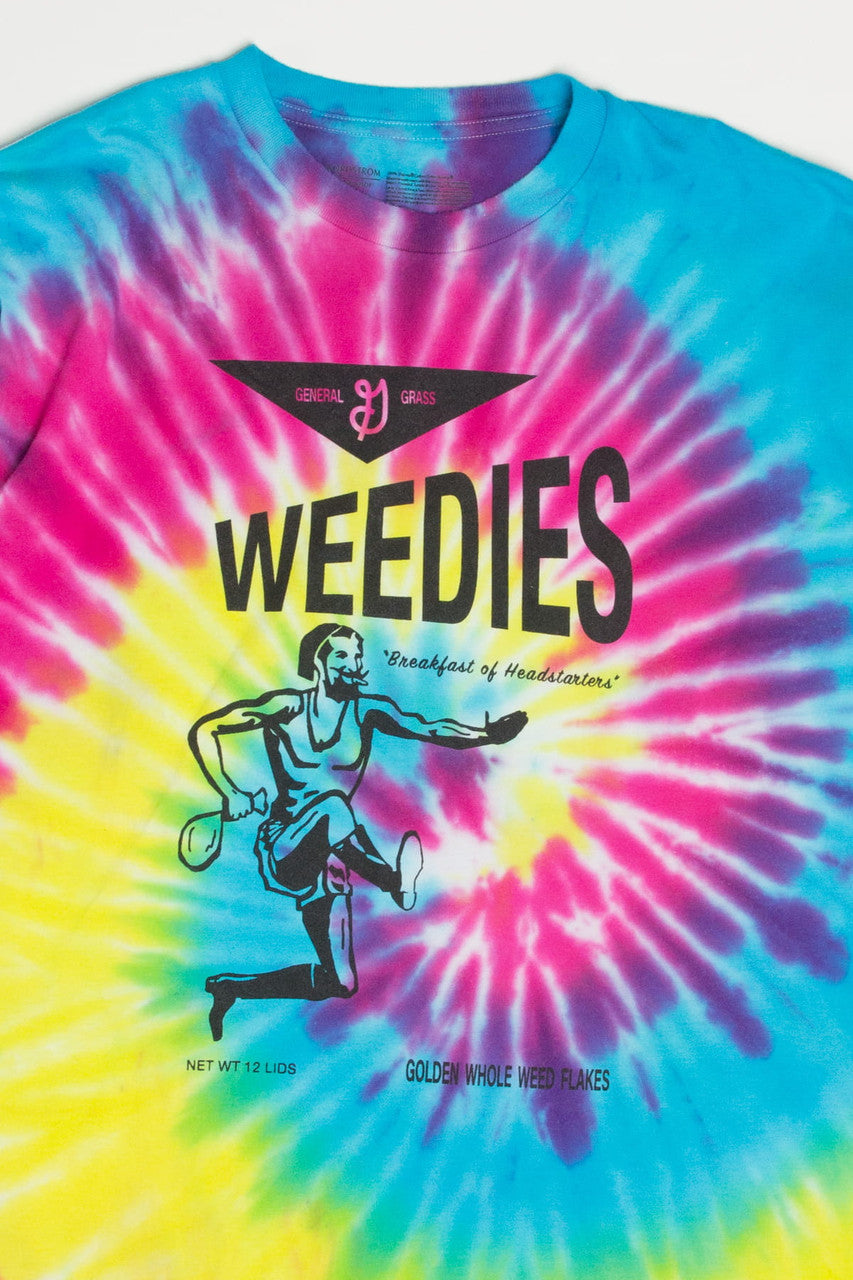 Weedies Breakfast of Headstarters Tie dye T-Shirt