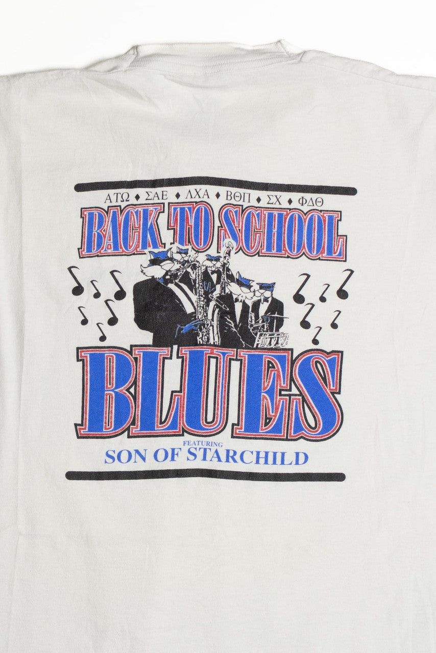 Vintage Back to School Blues Single Stitch T-Shirt
