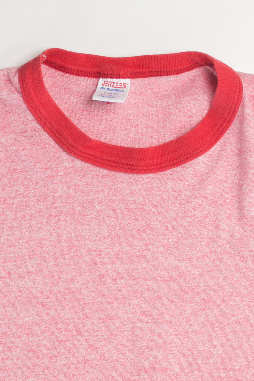 Heather Light Red Ringer T-Shirt