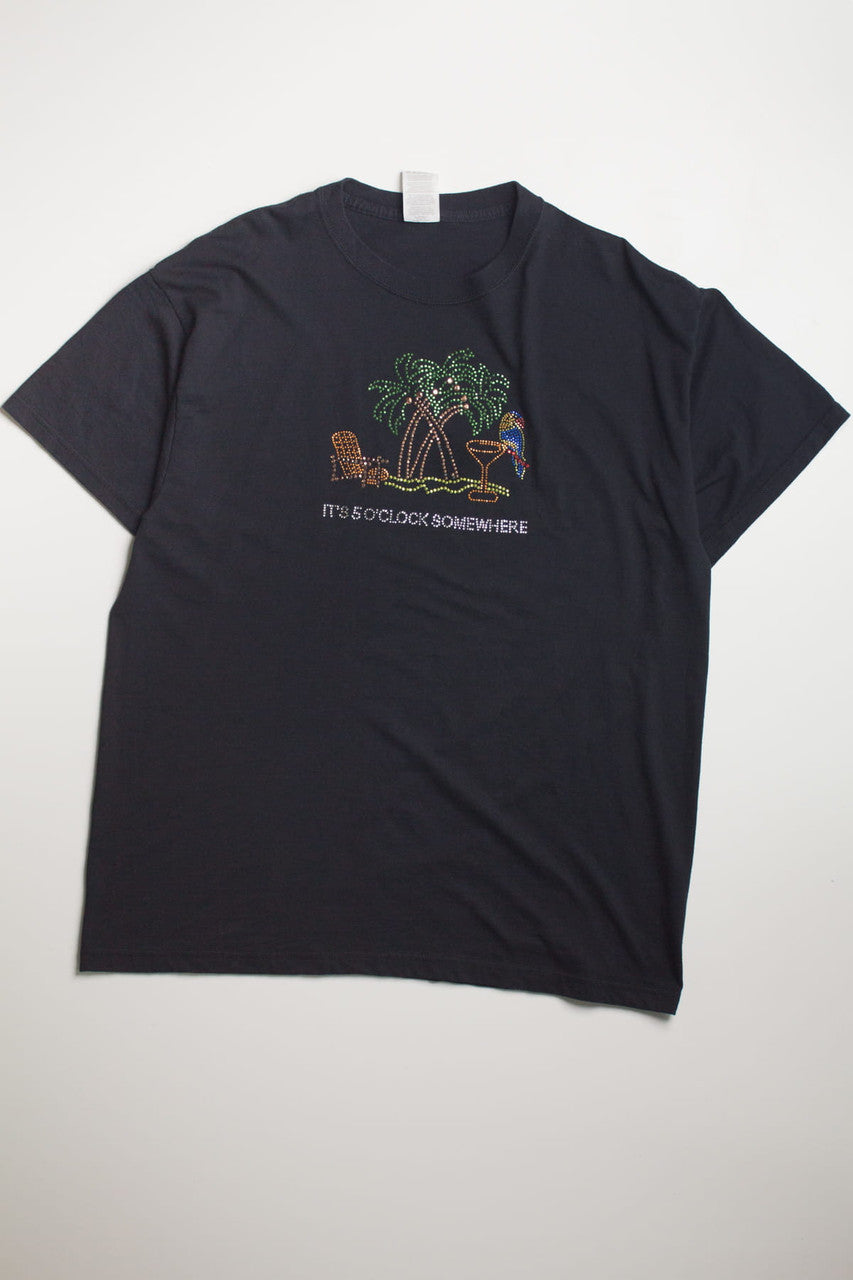 It's 5 O'Clock Somewhere Bejeweled T-Shirt
