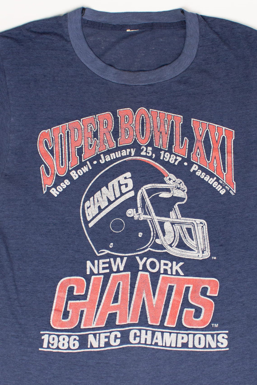 Vintage New York Giants Super Bowl XXI T-Shirt (1987)