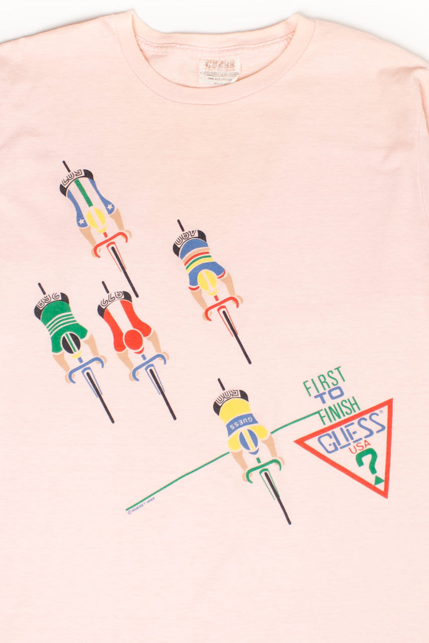 Vintage Guess 'First To Finish' T-Shirt (1989)