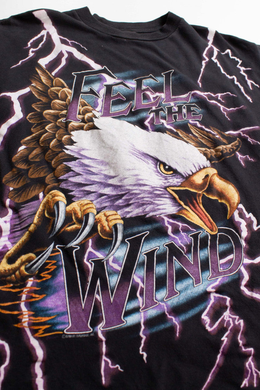 Vintage 'Feel The Wind' Eagle T-Shirt (1990s)