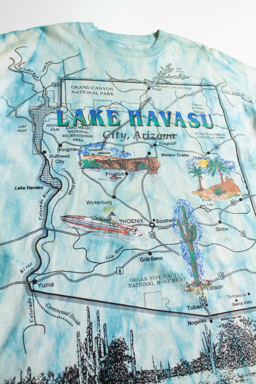 Vintage Lake Havasu Map T-Shirt (1995)