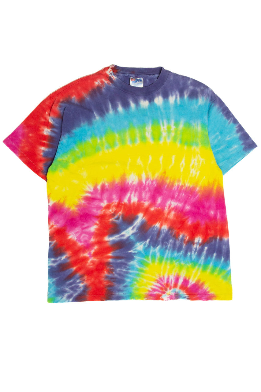 Single Stitch Rainbow Tie Dye T-Shirt