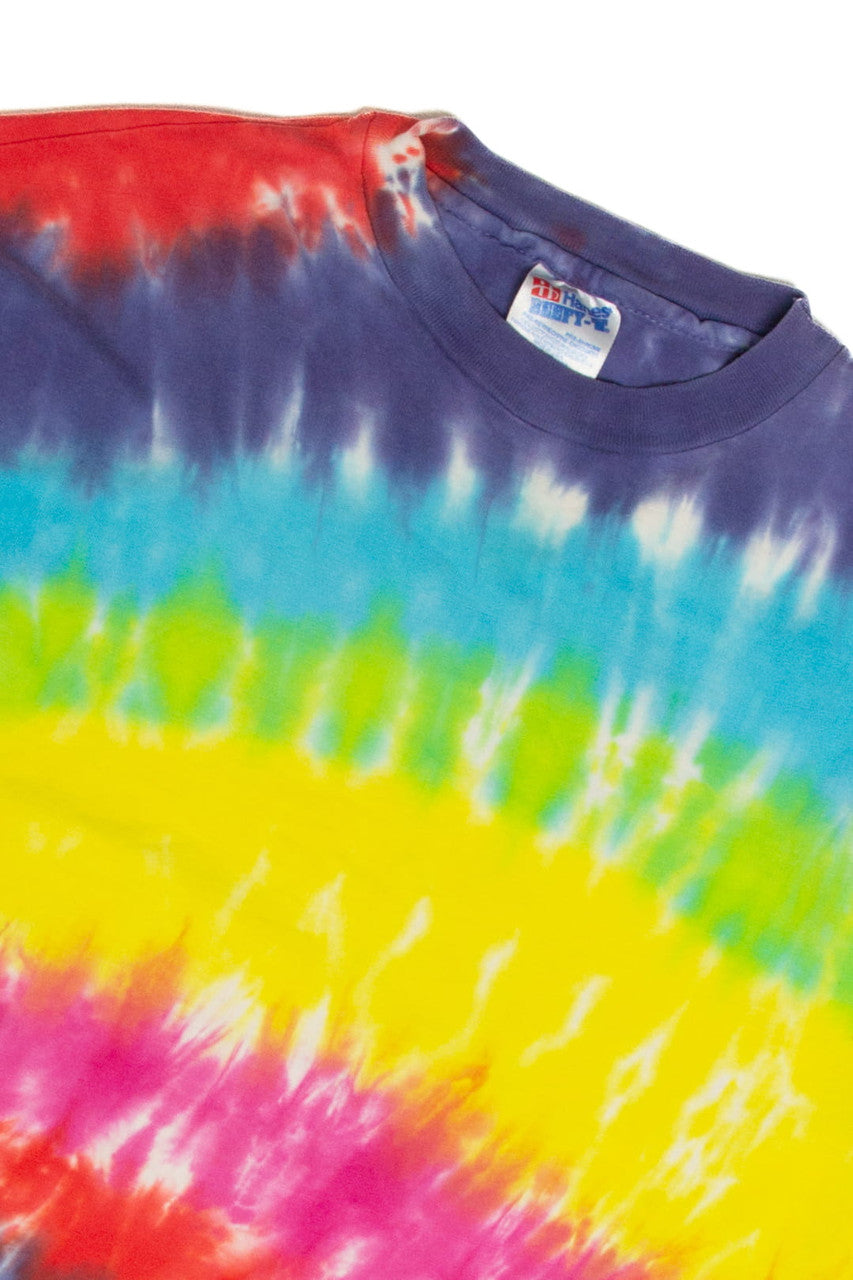 Single Stitch Rainbow Tie Dye T-Shirt