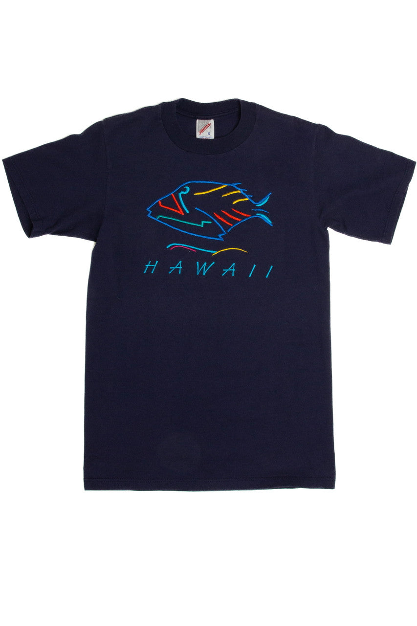 Embroidered Hawaii Fish T-Shirt