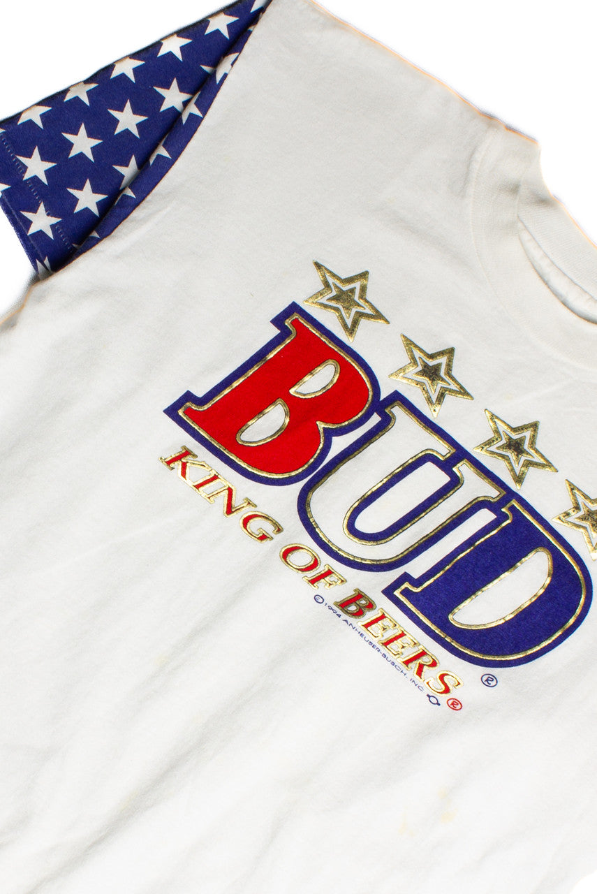 Vintage Bud Light American Flag T-Shirt (1990s) 8414