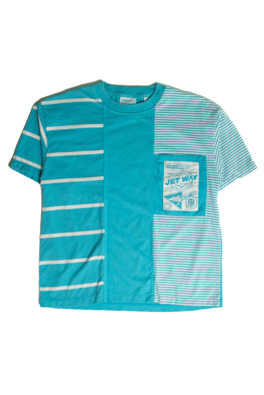 Vintage Jet Way Striped Pocket T-Shirt (sz. Medium)