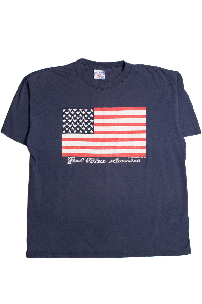God Bless America Single Stitch T-Shirt 8564