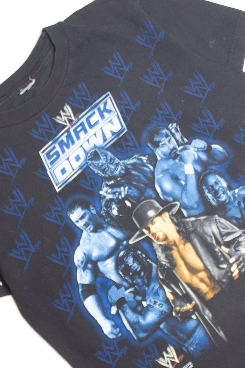 Recycled WWE Smack Drop Crop T-Shirt (2010s) 8690