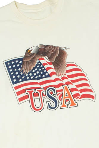 Vintage "USA" American Flag & Eagle T-Shirt (2000s)