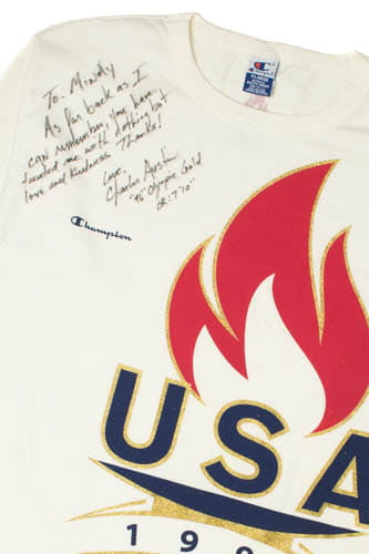 Vintage 1996 Team USA Olympics Signed by Charles Austin T-Shirt