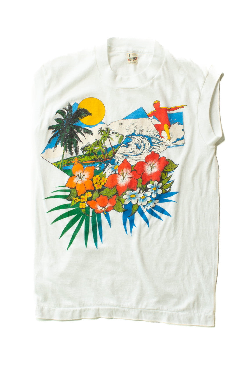 Vintage Hawaiian Muscle T-Shirt (1980s)