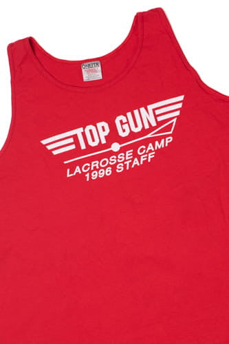 Vintage Top Gun Lacrosse Camp T-Shirt Tank Top