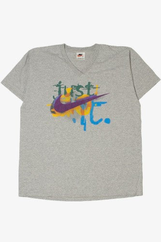 Vintage "Just Do It" Nike Logo V-Neck T-Shirt