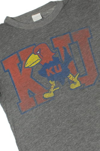 Vintage KU Kansas University Mascot Single Stitch T-Shirt