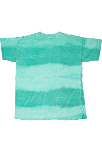 Vintage Lattice Heart Print Tie Dye T-Shirt