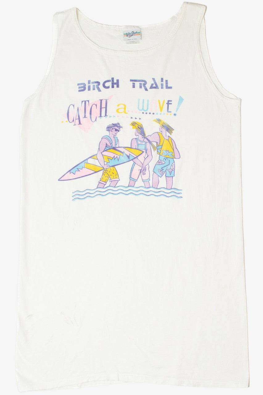 Vintage "Catch A Wave" Surfer Beach Cover-Up Tank Top Dress